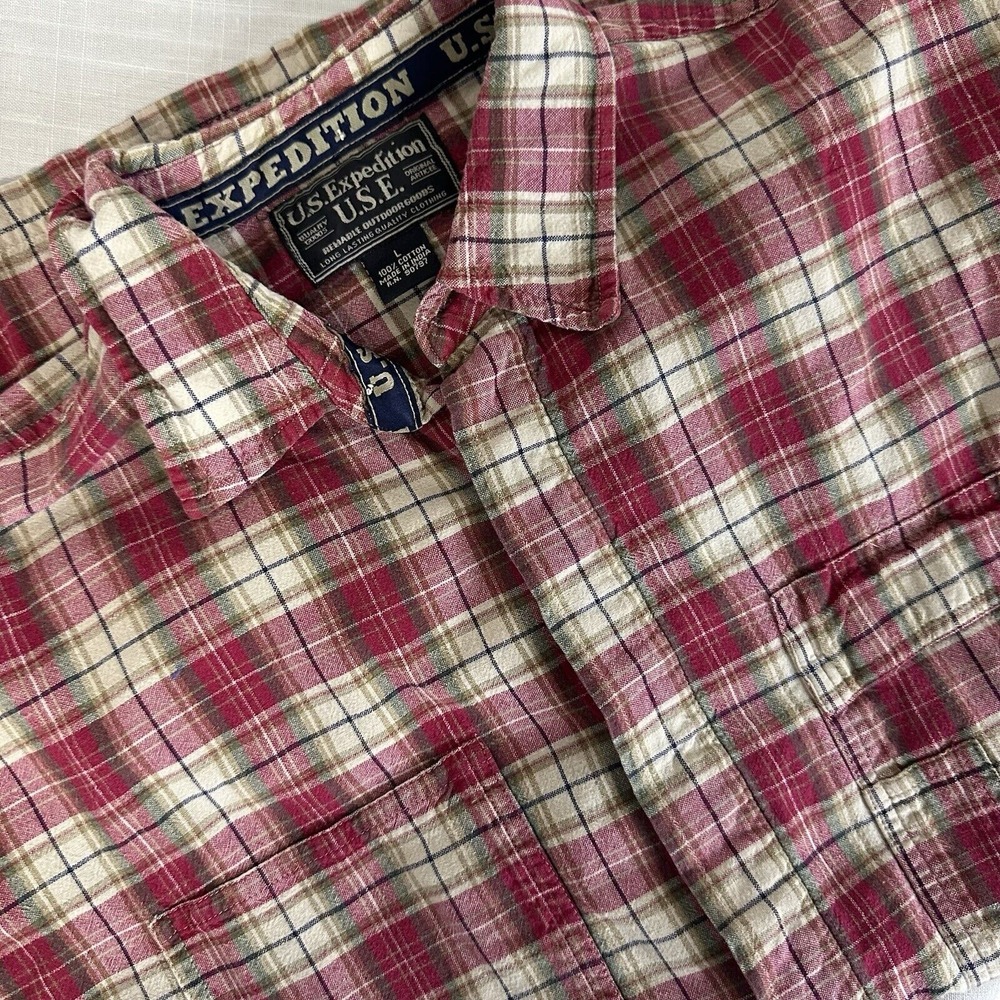 U.S. Expedition Large‎ Button down Long Sleeve Shirt Men's